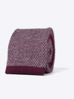 Torino Red Cashmere Knit Tie Product Thumbnail 1