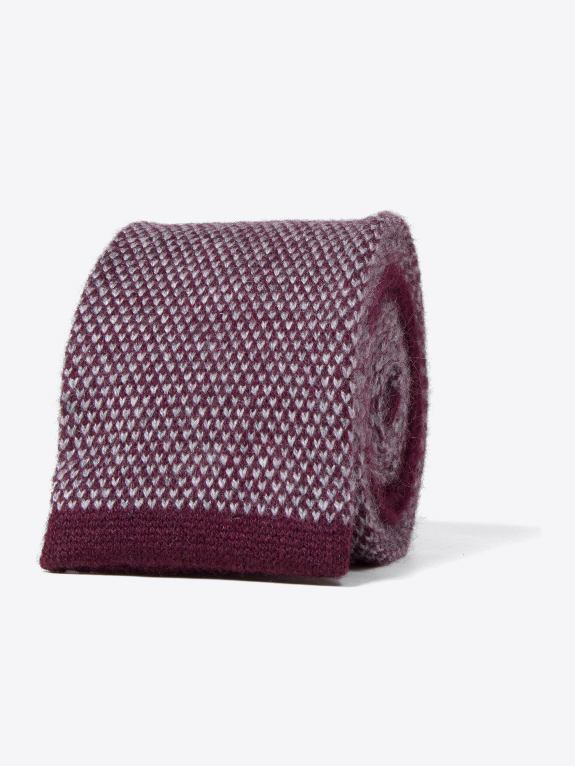Zoom Image of Torino Red Cashmere Knit Tie