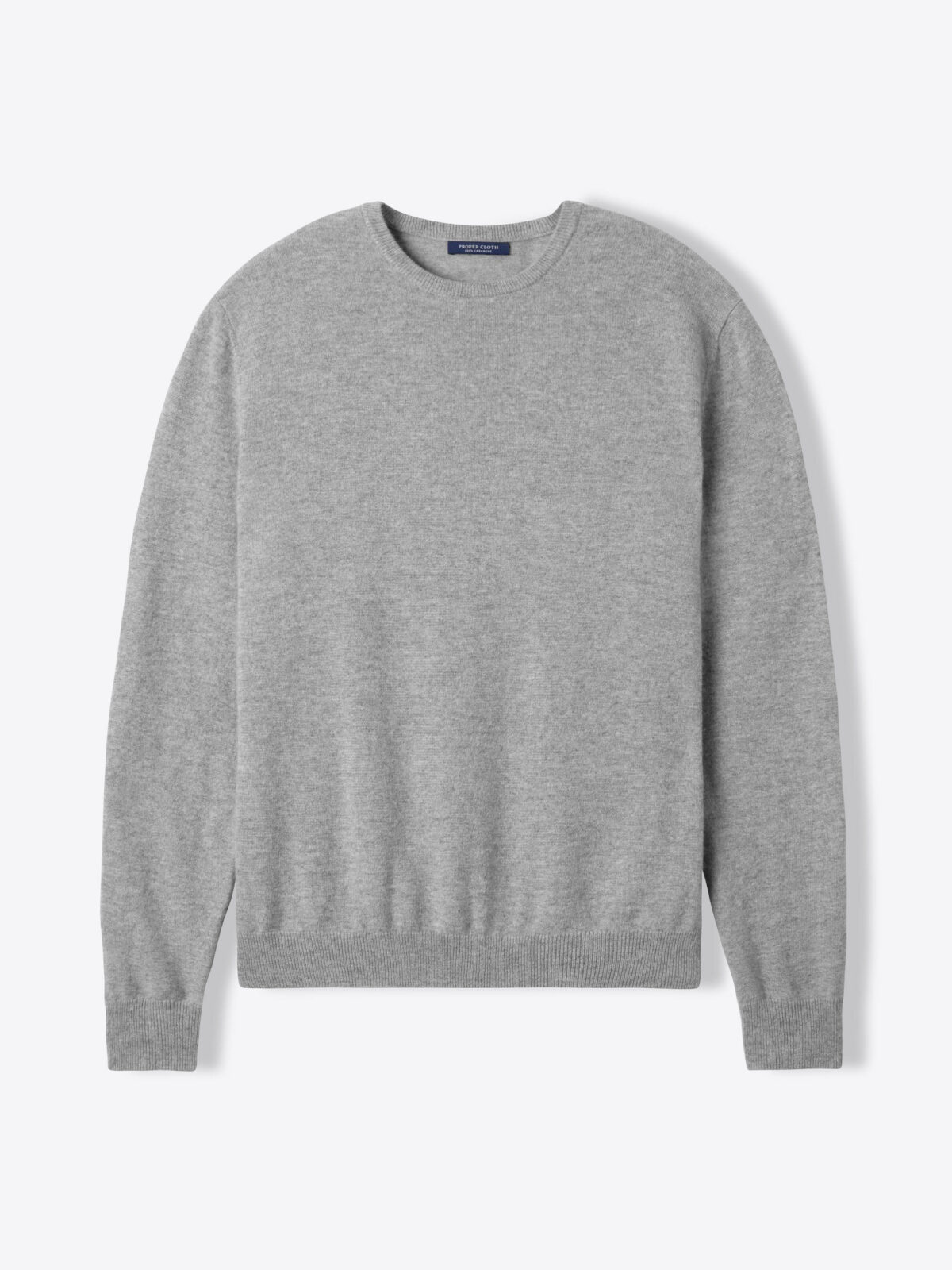 Light Grey Cashmere Crewneck Sweater