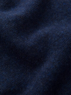 Navy Melange Cashmere Crewneck Sweater Product Thumbnail 6