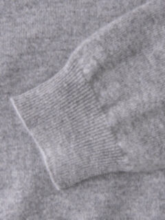 Light Grey Cashmere V-Neck Sweater Product Thumbnail 4