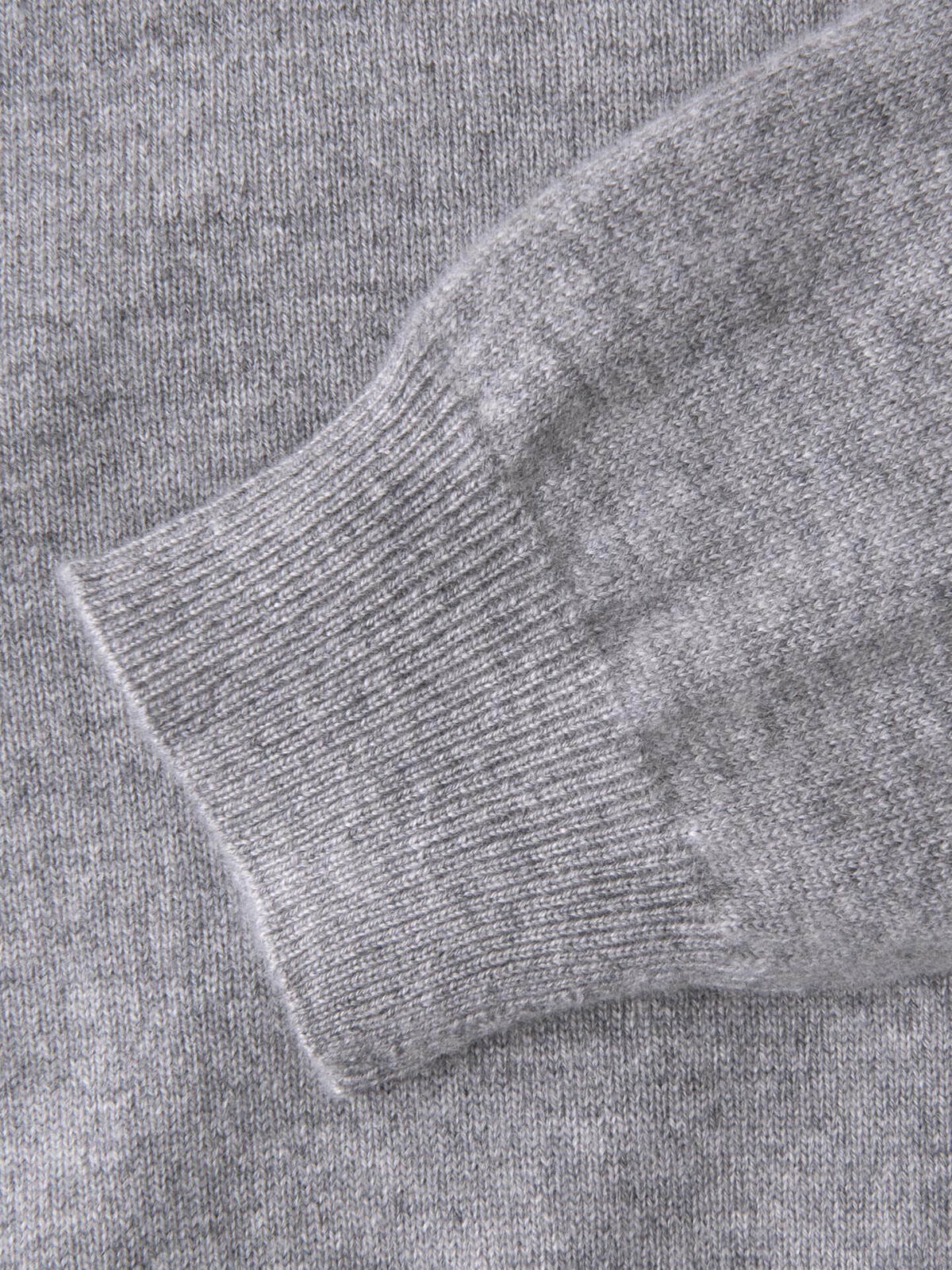 Light Grey Cashmere V-Neck Sweater