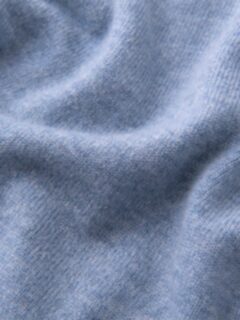 Light Blue Melange Cashmere V-Neck Sweater Product Thumbnail 4