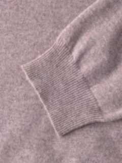 Beige Cashmere V-Neck Sweater Product Thumbnail 6