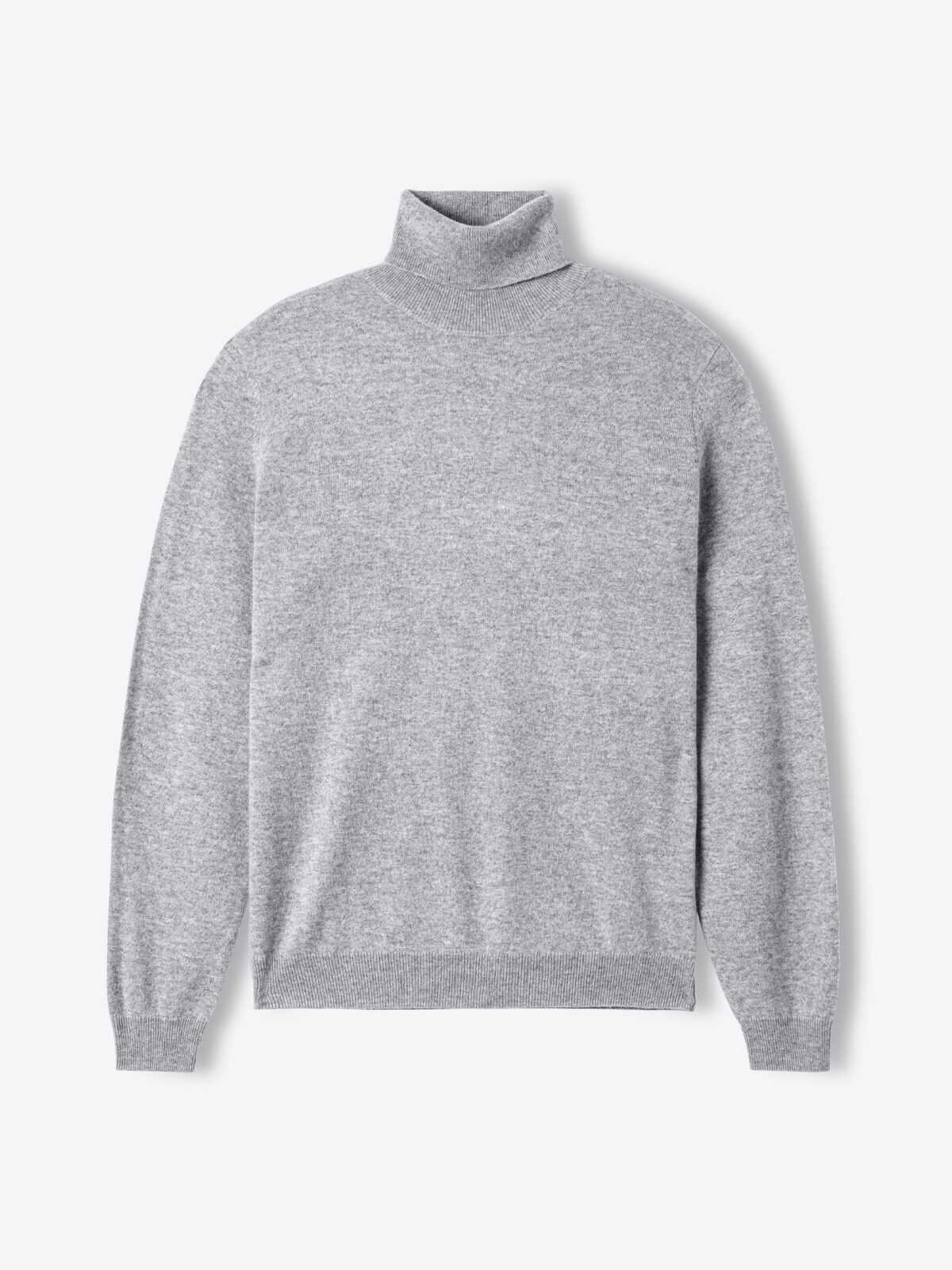 Light Grey Cashmere Turtleneck Sweater by Proper Cloth