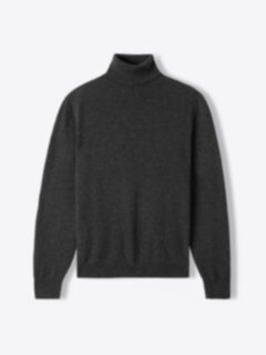 Charcoal Cashmere Turtleneck Sweater by Proper Cloth