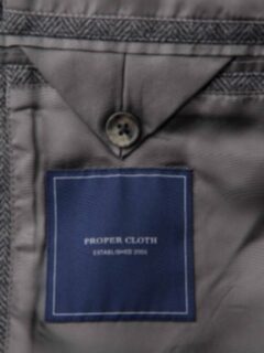Cortina Grey Herringbone Wool Button Vest Product Thumbnail 4