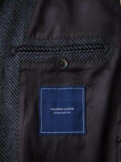 Bleecker Grey Herringbone Coat Product Thumbnail 4