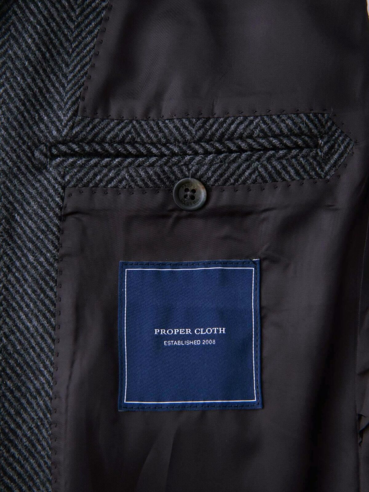 Bleecker Grey Herringbone Coat by Proper Cloth Bleecker Grey Herringbone Coat by Proper Cloth