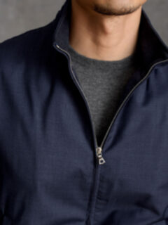 Lucca Slate Blue Merino Wool Jacket Product Thumbnail 4