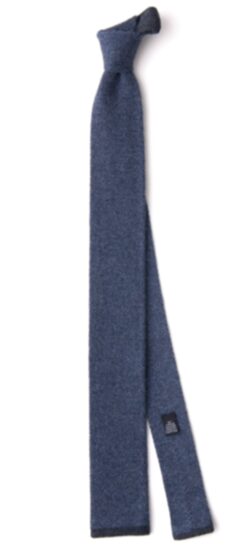 Slate Blue Cashmere Knit Tie Product Thumbnail 2