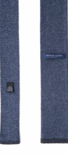 Slate Blue Cashmere Knit Tie Product Thumbnail 4