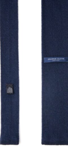 Navy Cashmere Knit Tie Product Thumbnail 4