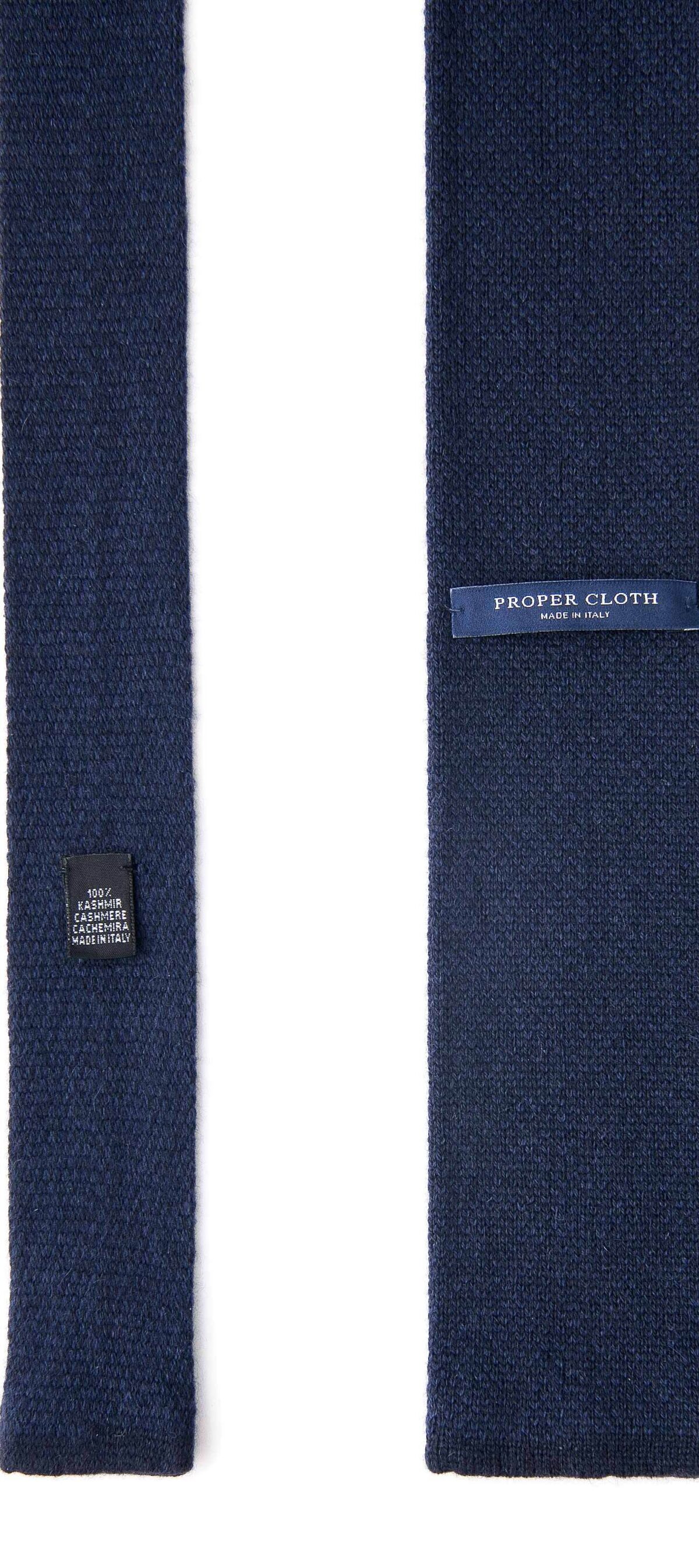 Navy Cashmere Knit Tie