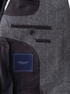 Bleecker Grey Herringbone Wool and Cashmere Coat Product Thumbnail 6