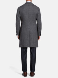 Bleecker Grey Herringbone Wool and Cashmere Coat Product Thumbnail 9