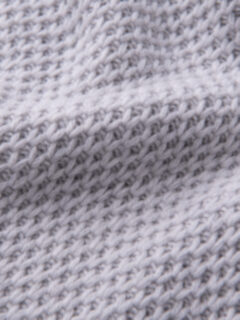 Light Grey Wool and Cashmere Basket Stitch Sweater Product Thumbnail 6