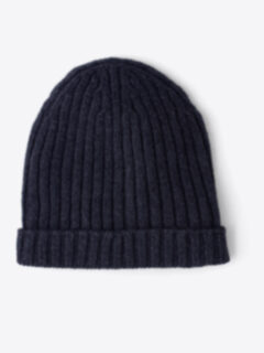 Charcoal Wool and Cashmere Italian Knit Hat Product Thumbnail 1