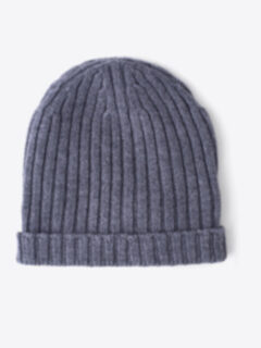 Grey Wool and Cashmere Italian Knit Hat Product Thumbnail 1