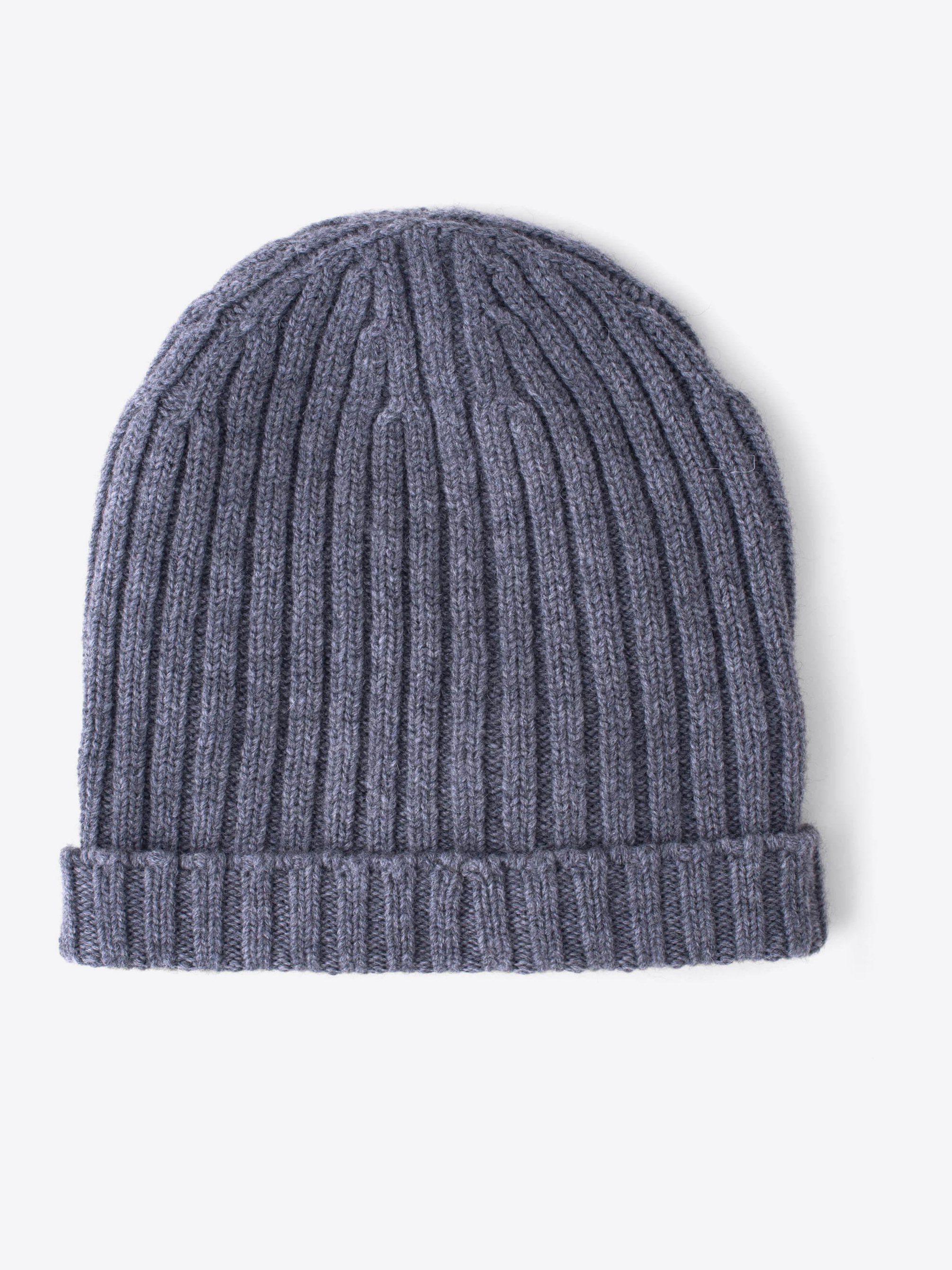 Zoom Image of Grey Wool and Cashmere Italian Knit Hat