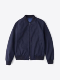Navy Wool Storm System Bomber Product Thumbnail 1