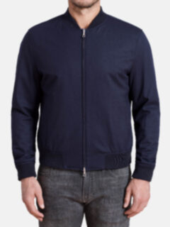 Navy Wool Storm System Bomber Product Thumbnail 2
