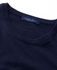 Navy Merino Crewneck Sweater Product Thumbnail 4