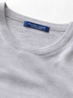 Natural Biella S130s Merino Crewneck Sweater Product Thumbnail 4