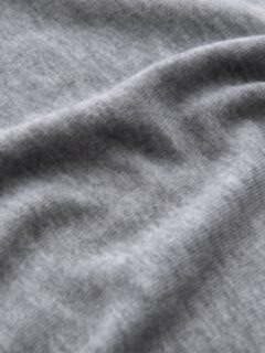 Light Grey Melange Merino V-Neck Sweater Product Thumbnail 4
