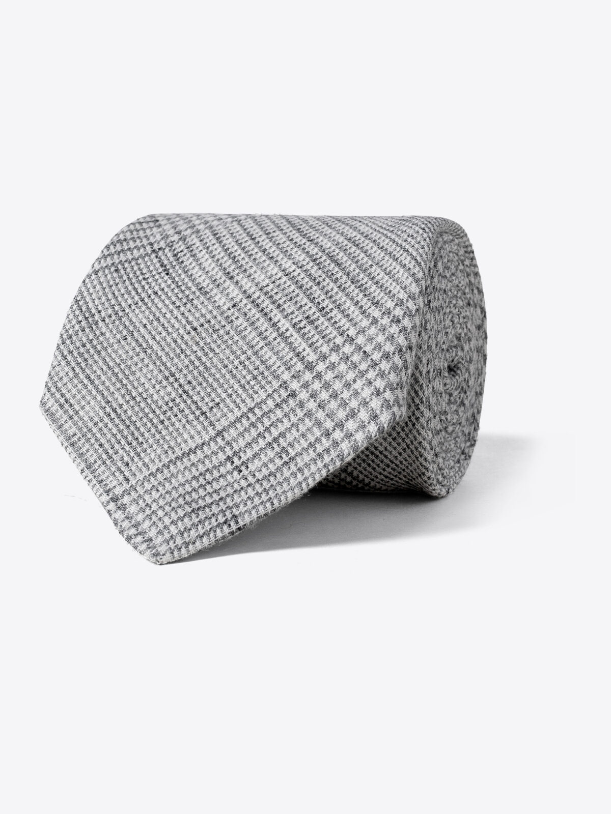 Grey Glen Plaid Linen Tie