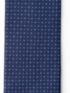 Navy and Light Blue Small Foulard Silk Tie Product Thumbnail 3