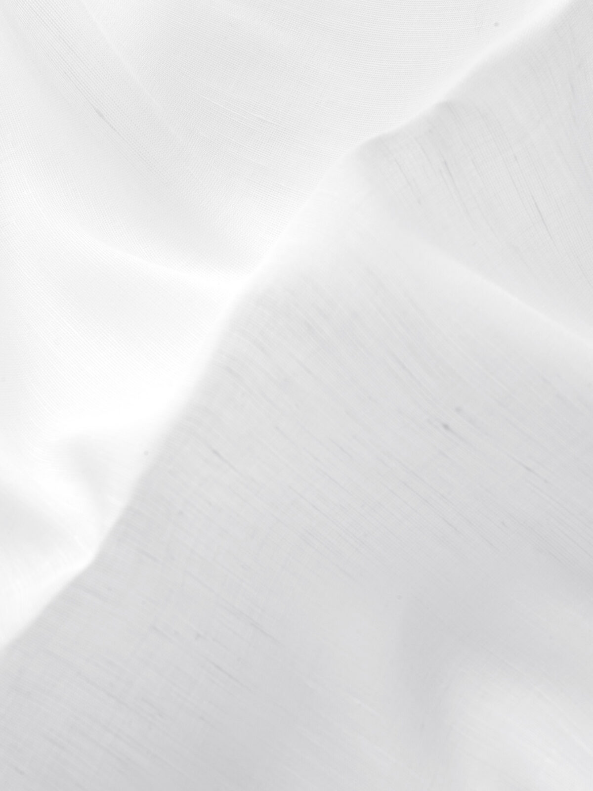 White Cotton and Linen Pocket Square