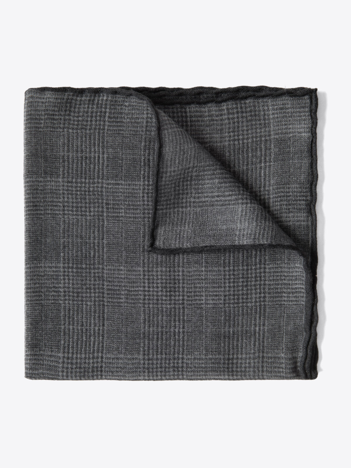 Black and White Glen Plaid Wool Scarf by Proper Cloth