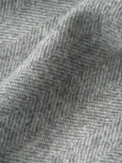 Light Grey Cashmere Herringbone Scarf Product Thumbnail 3