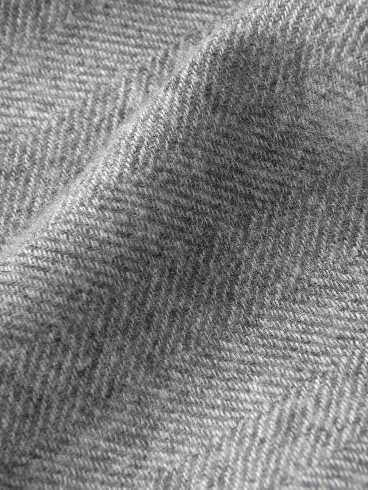 Light Grey Cashmere Herringbone Scarf