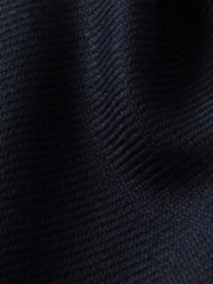 Navy Textured Wool Scarf Product Thumbnail 4