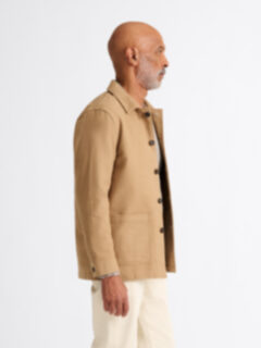 Camel Heavyweight Moleskin Chore Jacket - Proper Cloth