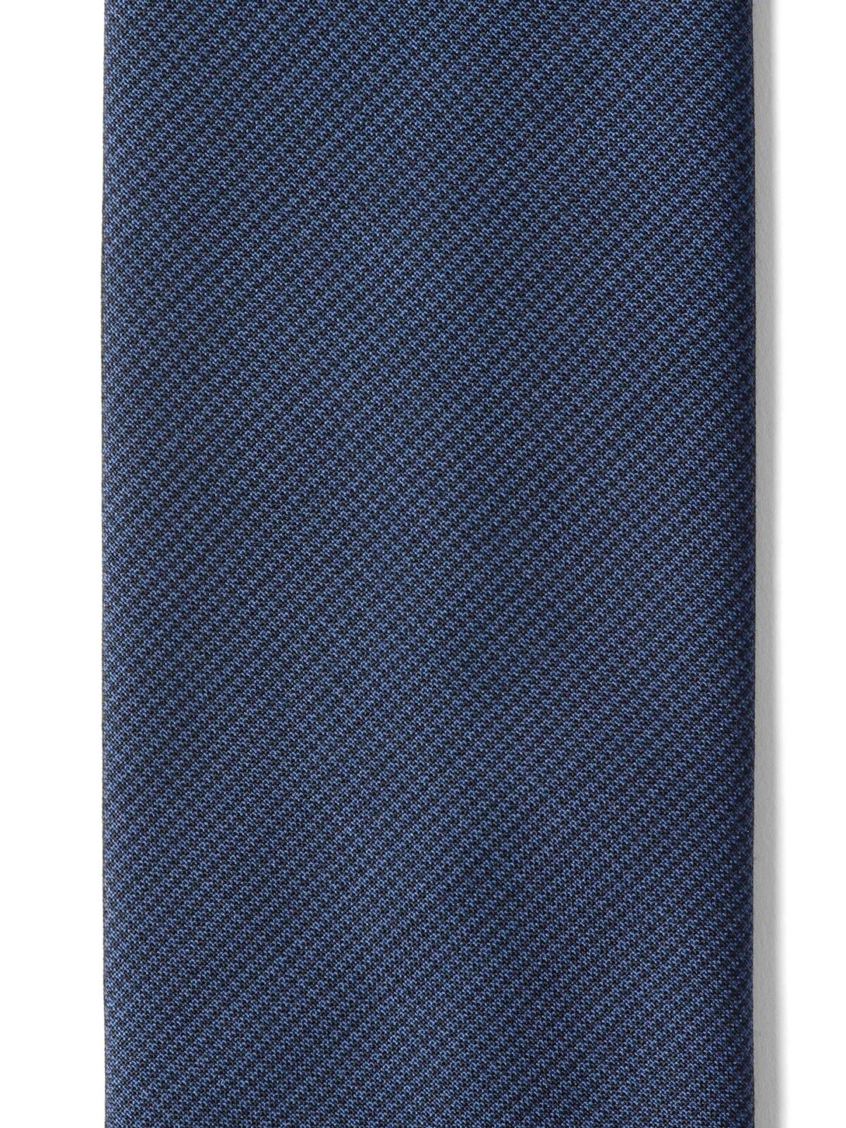 Navy Mini Houndstooth Wool Tie