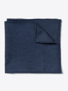Navy Flannel Pocket Square Product Thumbnail 1