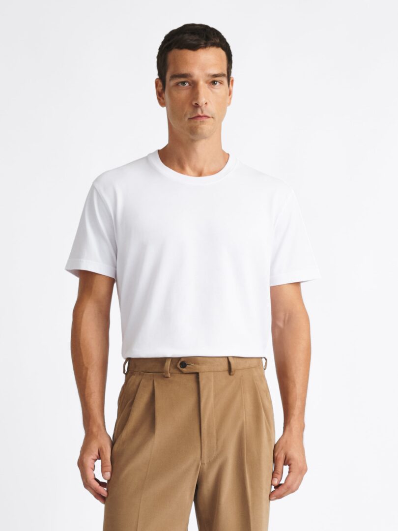 White Refined Cotton T-Shirt Thumb Detail