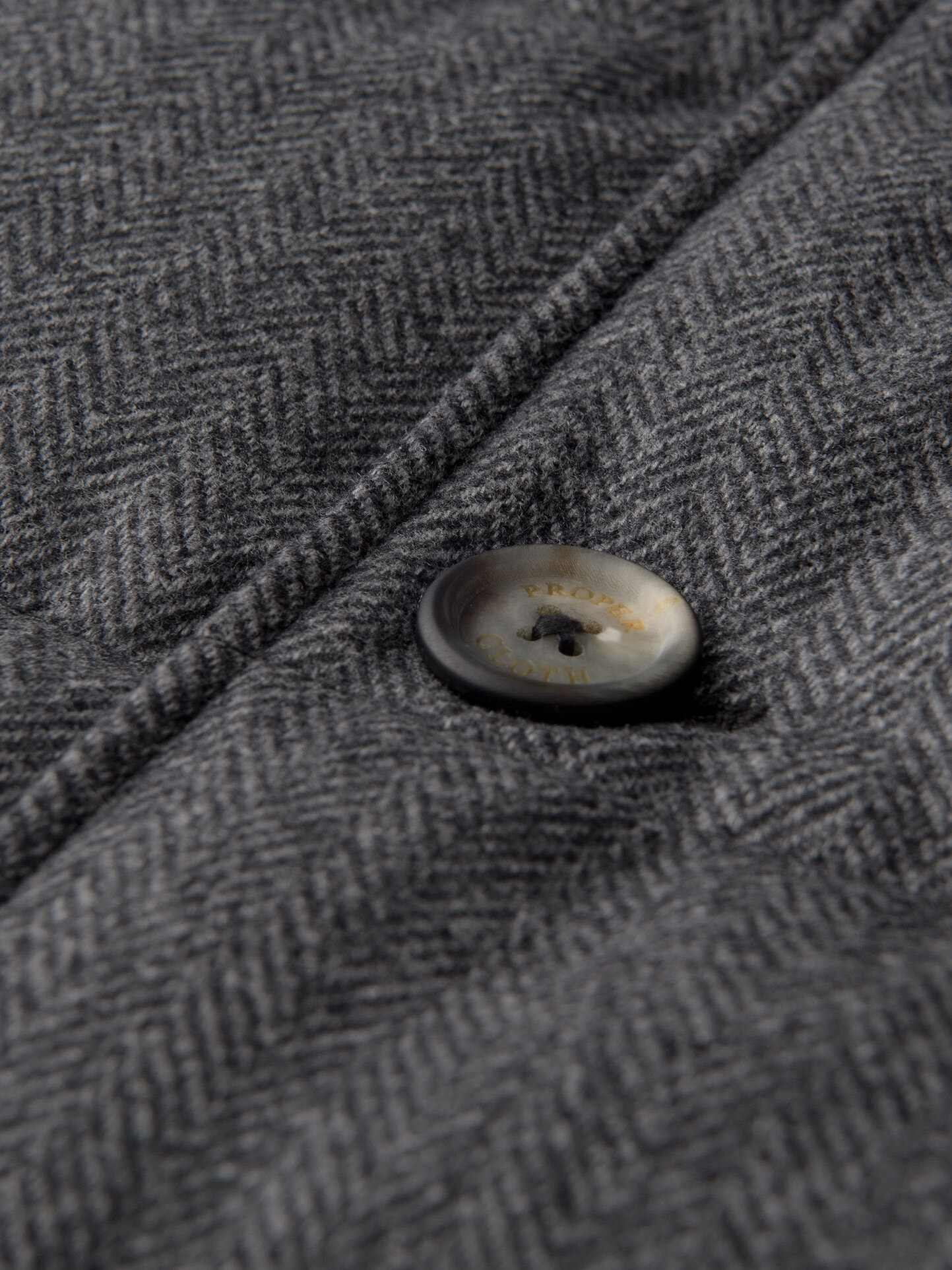 Cortina Grey Herringbone Wool Button Vest by Proper Cloth