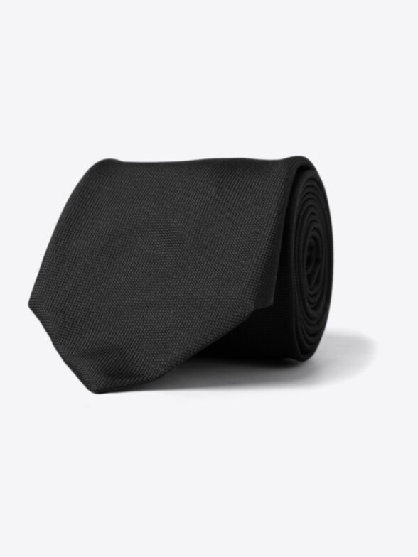 Thumb Photo of Black Textured Silk Tie