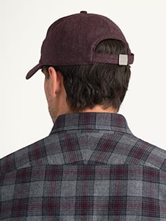 Burgundy Wool Flannel Baseball Cap - Proper Cloth