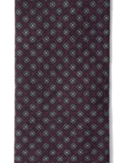 Scarlet and Grey Foulard Wool Tie Product Thumbnail 2