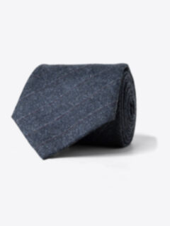Slate Pinstripe Wool Tie Product Thumbnail 1