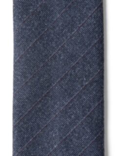 Slate Pinstripe Wool Tie Product Thumbnail 2