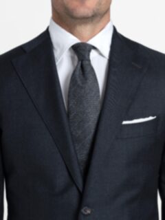 Grey Pinstripe Wool Tie Product Thumbnail 6