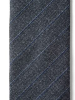 Grey Pinstripe Wool Tie Product Thumbnail 2
