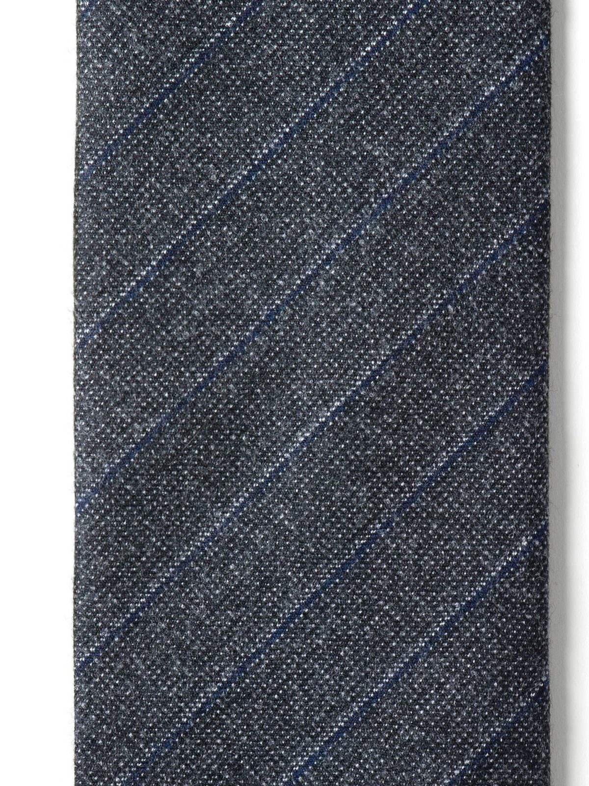 Grey Pinstripe Wool Tie