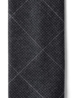 Charcoal Windowpane Wool Tie Product Thumbnail 2